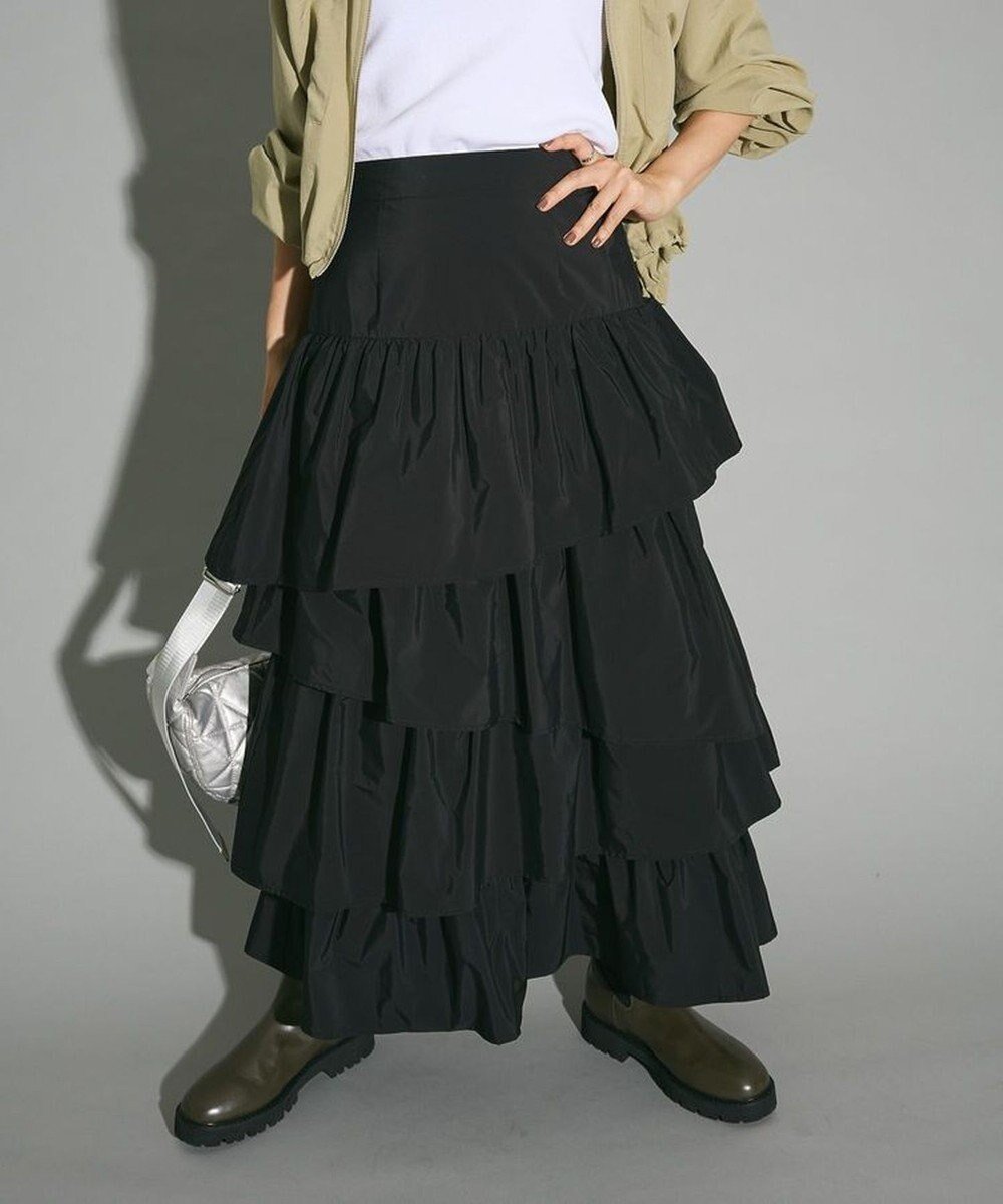 【グリーンパークス/Green Parks】の・ELENCARE DUE ランダムティアードスカート インテリア・キッズ・メンズ・レディースファッション・服の通販 founy(ファニー) 　ファッション　Fashion　レディースファッション　WOMEN　スカート　Skirt　ティアードスカート　Tiered Skirts　スウェット　Sweat　ポケット　Pocket　ランダム　Random　A/W・秋冬　Aw・Autumn/Winter・Fw・Fall-Winter　Black|ID: prp329100004538434 ipo3291000000032068880