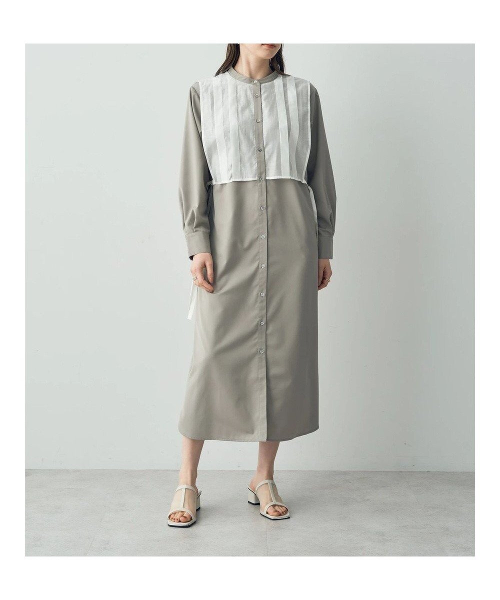 【イェッカ ヴェッカ/YECCA VECCA】のレイヤード風シャツワンピース 人気、トレンドファッション・服の通販 founy(ファニー) 　ファッション　Fashion　レディースファッション　WOMEN　ワンピース　Dress　シャツワンピース　Shirt Dresses　シアー　Sheer　トレンド　Trend　ポケット　Pocket　リボン　Ribbon　夏　Summer　春　Spring　S/S・春夏　Ss・Spring/Summer　 other-1|ID: prp329100004538445 ipo3291000000032068952