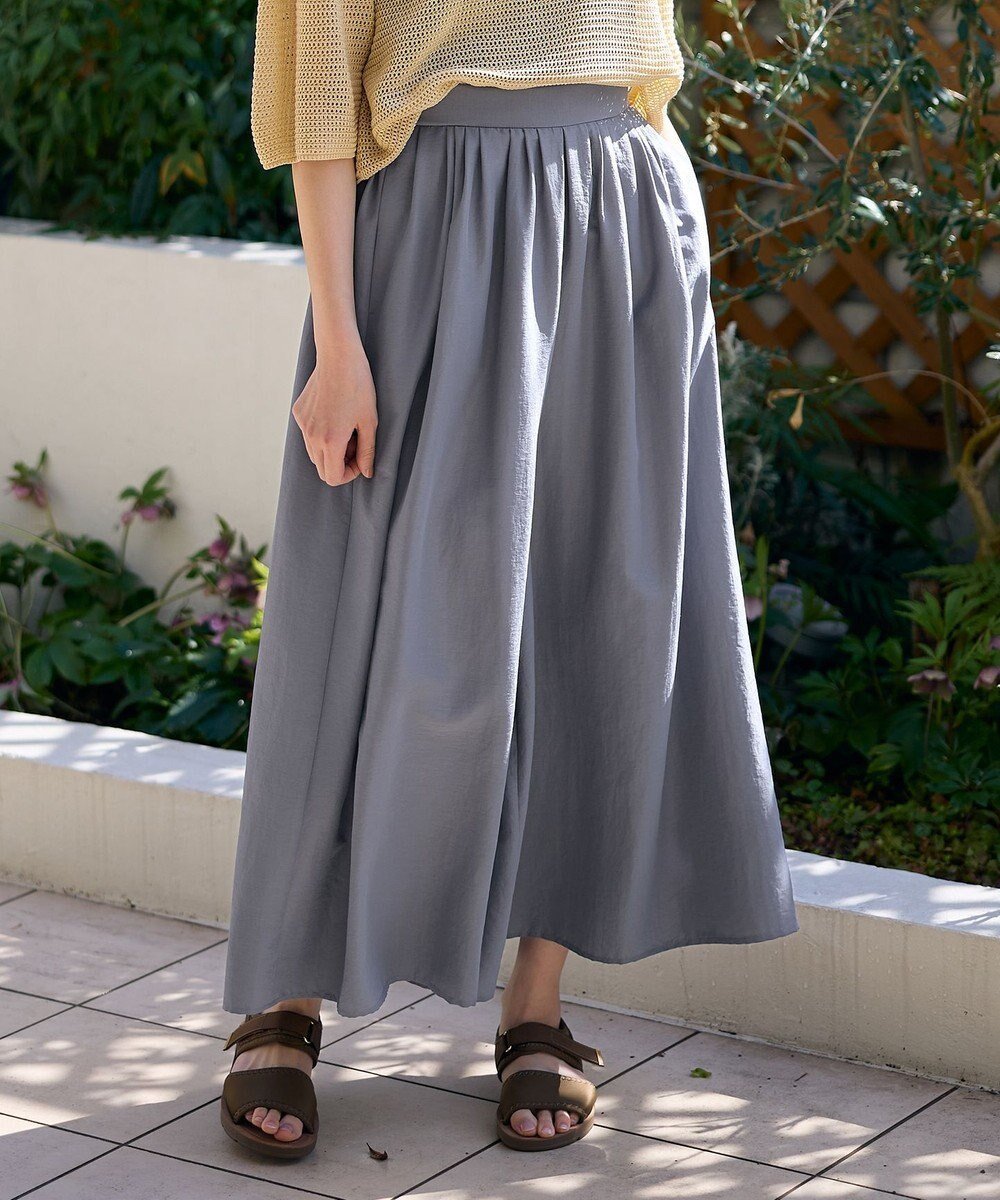 【エニー/ANY】の【ウエストゴム】スパンボイル撥水スカートパンツ インテリア・キッズ・メンズ・レディースファッション・服の通販 founy(ファニー) 　ファッション　Fashion　レディースファッション　Fashion for Women　スカート　Skirts　おすすめ　Recommended / Our Picks　イエロー　Yellow　シューズ　Shoes, Footwear　バレエ　Ballet, Ballet Style　夏　Summer　春　Spring　S/S・春夏　SS, Spring/Summer, Warm Season　グレー|ID: prp329100004538519 ipo3291000000035493635