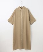 【自由区/JIYU-KU】の【WEB限定・接触冷感・洗える】シアーラミーローンシャツ ワンピース ベージュ|ID: prp329100004538531 ipo3291000000032069394