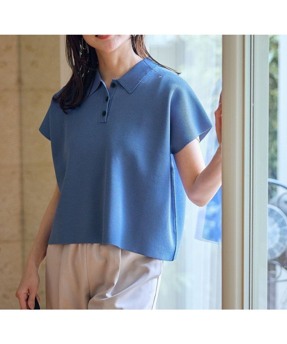 【エニー/ANY】のミラノリブニットポロ インテリア・キッズ・メンズ・レディースファッション・服の通販 founy(ファニー) ファッション Fashion レディースファッション Fashion for Women トップス・カットソー Cut & Sew Tops ニット Knit Tops & Sweaters おすすめ Recommended / Our Picks セーター Sweater, Knitwear デニム Denim, Jeans Material ミラノリブ Milano Rib, Milano Stitch ワイド Wide, Wide Fit 夏 Summer 春 Spring S/S・春夏 SS, Spring/Summer, Warm Season ブルー|ID: prp329100004538538 ipo3291000000036256217