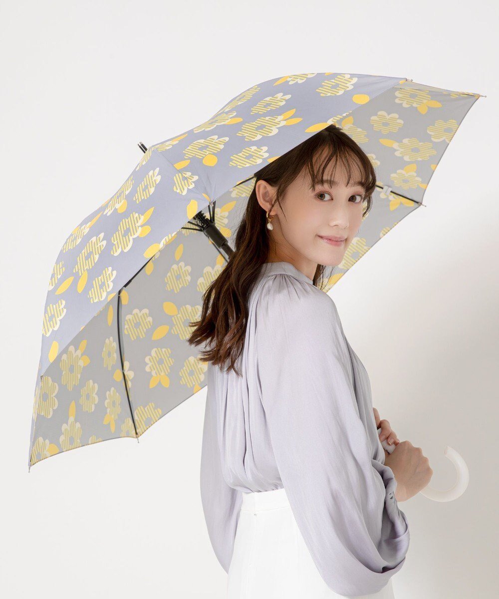 【ムーンバット/MOONBAT】の【超撥水】フロータス (FLO(A)TUS) 長傘 ストライプフラワー 耐風 インテリア・キッズ・メンズ・レディースファッション・服の通販 founy(ファニー) 　ファッション　Fashion　レディースファッション　WOMEN　傘 / レイングッズ　Umbrellas/Rainwear　ストライプ　Stripe　フラワー　Flower　傘　Umbrella　再入荷　Restock/Back In Stock/Re Arrival　ライトグレー|ID: prp329100004538549 ipo3291000000032209058