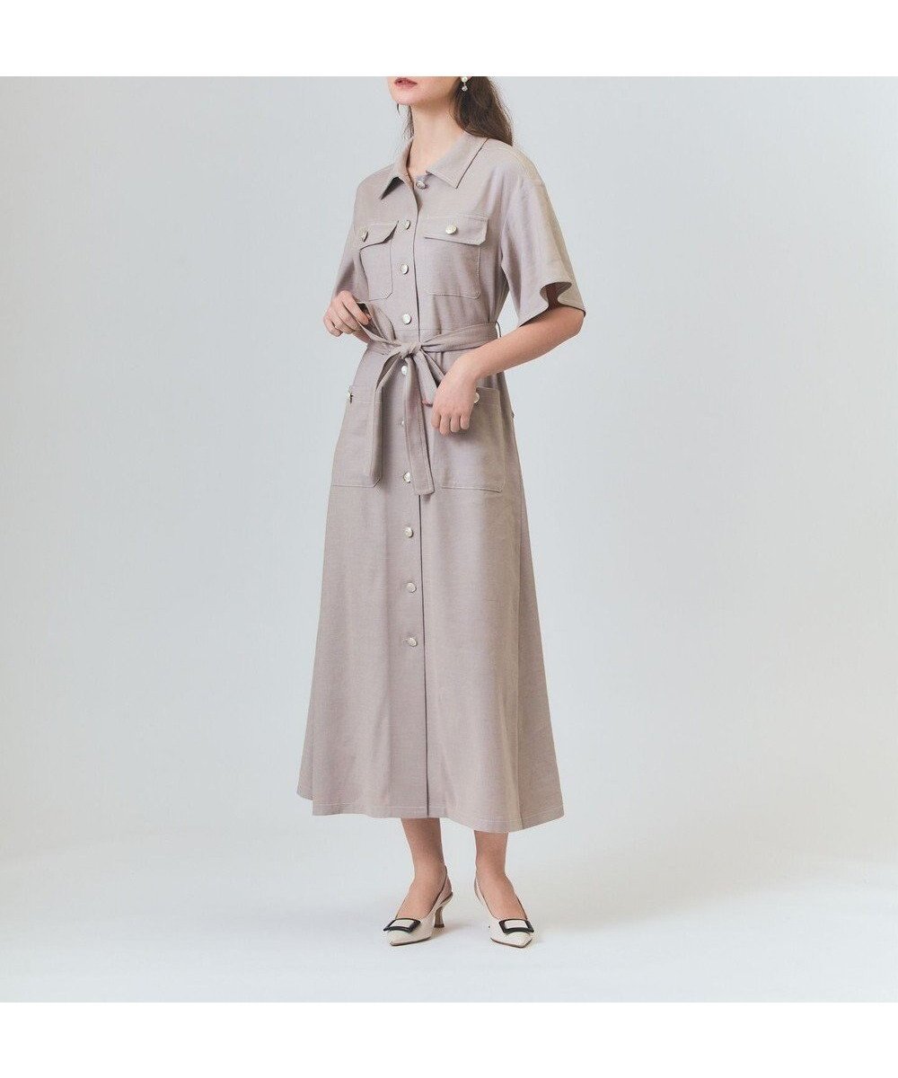 【グレース コンチネンタル/GRACE CONTINENTAL】のリネンデニムライクワンピース 人気、トレンドファッション・服の通販 founy(ファニー) 　ファッション　Fashion　レディースファッション　Fashion for Women　ワンピース　Dresses　イタリア　Italy　春　Spring　スリーブ　Sleeve, Long Sleeve / Short Sleeve　デニム　Denim, Jeans Material　フレア　Flare, Flared　ポケット　Pocket, Pocket Detail　ミリタリー　Military, Army Style　ラグジュアリー　Luxury, Elegant　リラックス　Relax, Relaxed Fit　ワーク　Workwear, Utility Style　S/S・春夏　SS, Spring/Summer, Warm Season　おすすめ　Recommended / Our Picks　夏　Summer　 other-1|ID: prp329100004538584 ipo3291000000032732839