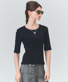 【グレース コンチネンタル/GRACE CONTINENTAL】のハーフスリーブリブトップ 人気、トレンドファッション・服の通販 founy(ファニー) ファッション Fashion レディースファッション WOMEN トップス・カットソー Tops/Tshirt シャツ/ブラウス Shirts/Blouses ロング / Tシャツ T-Shirts カットソー Cut and Sewn カットソー Cut And Sew キャミワンピース Cami Dress シンプル Simple デコルテ Decolletage ベーシック Basic 夏 Summer 春 Spring S/S・春夏 Ss・Spring/Summer thumbnail ブラック|ID: prp329100004538590 ipo3291000000032200921