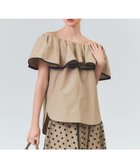 【グレース コンチネンタル/GRACE CONTINENTAL】のラッフルトリミングブラウス ベージュ|ID: prp329100004538594 ipo3291000000032730557