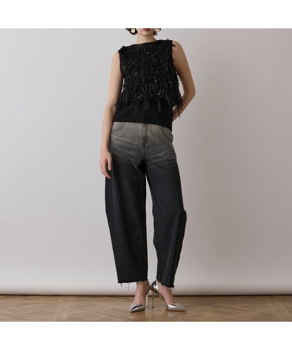 【グレース コンチネンタル/GRACE CONTINENTAL】のフリンジベスト インテリア・キッズ・メンズ・レディースファッション・服の通販 founy(ファニー) 　ファッション　Fashion　レディースファッション　WOMEN　アウター　Coat Outerwear　トップス・カットソー　Tops/Tshirt　ベスト/ジレ　Gilets/Vests　NEW・新作・新着・新入荷　New Arrivals　スラックス　Slacks　デニム　Denim　ノースリーブ　No Sleeve　フェミニン　Feminine　夏　Summer　春　Spring　S/S・春夏　Ss・Spring/Summer　ブラック|ID: prp329100004538606 ipo3291000000032069798