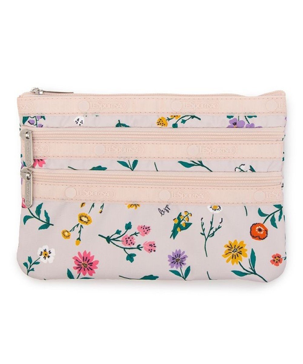 【レスポートサック/LeSportsac】の3ZIP COSMETIC/トスドワイルドフラワーズ インテリア・キッズ・メンズ・レディースファッション・服の通販 founy(ファニー) 　ファッション　Fashion　レディースファッション　WOMEN　財布　Wallets　ポーチ　Pouches　おすすめ　Recommend　カラフル　Colorful　ギフト プレゼント　Gift Present　スリム　Slim　フラット　Flat　フラワー　Flower　プリント　Print　ポケット　Pocket　ポーチ　Pouch　旅行　Travel　財布　Wallet　トスドワイルドフラワーズ|ID: prp329100004538654 ipo3291000000032092183