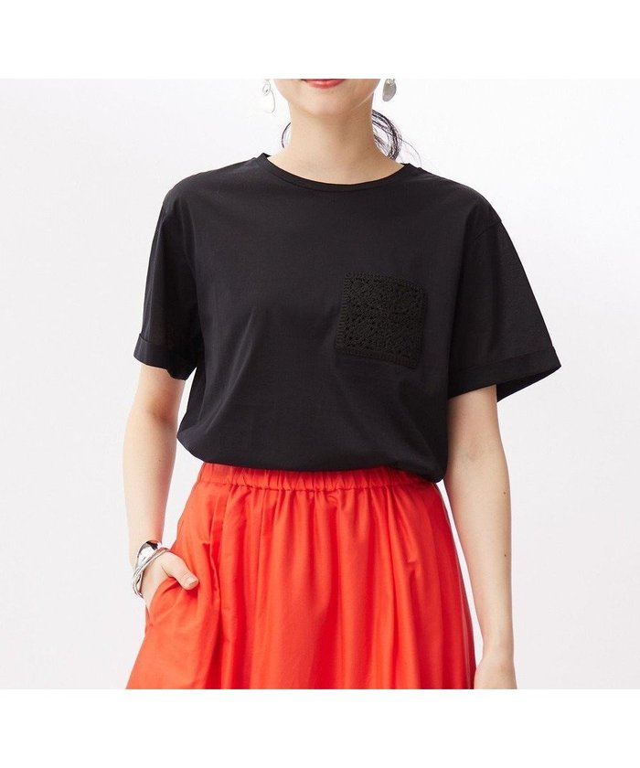 【自由区/JIYU-KU】の【洗える】クロッシェポケット Tシャツ インテリア・キッズ・メンズ・レディースファッション・服の通販 founy(ファニー) https://founy.com/ ファッション Fashion レディースファッション WOMEN トップス・カットソー Tops/Tshirt シャツ/ブラウス Shirts/Blouses ロング / Tシャツ T-Shirts カットソー Cut and Sewn NEW・新作・新着・新入荷 New Arrivals かぎ針 Crochet カットソー Cut And Sew ボトム Bottom ポケット Pocket モチーフ Motif エレガント 上品 Elegant 夏 Summer 春 Spring S/S・春夏 Ss・Spring/Summer 洗える Washable |ID: prp329100004538686 ipo3291000000032070083