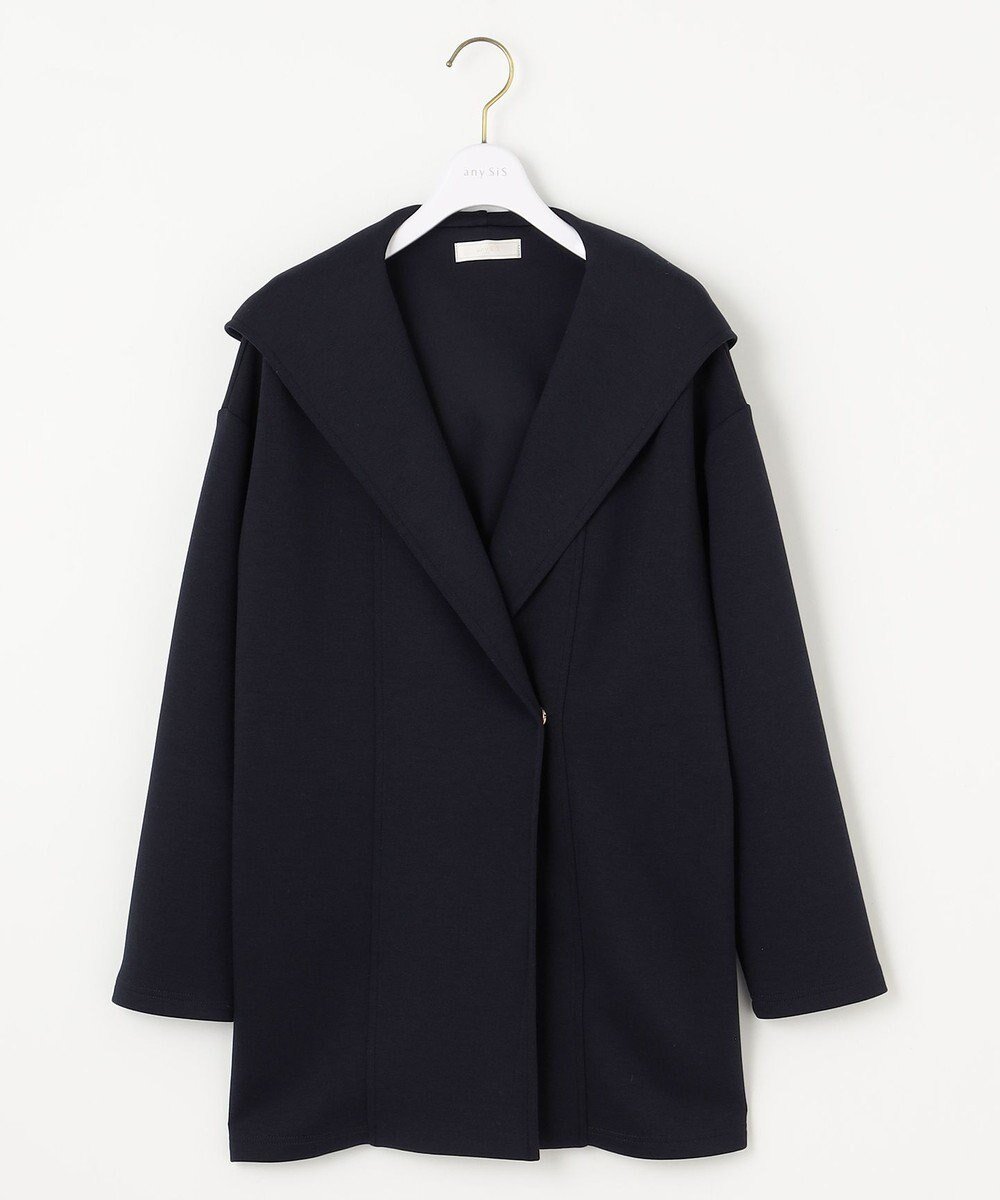 【エニィ スィス/any SiS】の【洗える】スポンディッシュ コーディガン インテリア・キッズ・メンズ・レディースファッション・服の通販 founy(ファニー) 　ファッション　Fashion　レディースファッション　Fashion for Women　アウター　Coat / Outerwear Collection　レディースジャケット・軽アウター　Jackets　洗える　Machine Washable　ギャザー　Gathered, Ruffled　コーディガン　Coatigan, Knit Coat　ジャケット　Jacket, Outerwear　ミドル　Middle Length, Mid Height　楽ちん　Easy Fit, Comfortable　A/W・秋冬　Autumn/Winter　エレガント 上品　Elegant　ネイビー|ID: prp329100004539465 ipo3291000000034387604