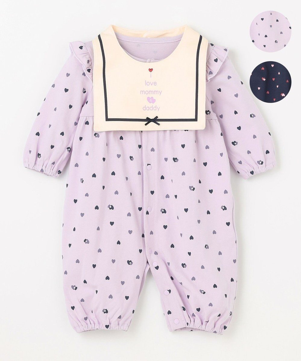 【組曲 / KIDS/KUMIKYOKU】の【70㎝】LOVE Parent ロンパース インテリア・キッズ・メンズ・レディースファッション・服の通販 founy(ファニー) 　ファッション　Fashion　キッズファッション　Fashion for Kids　ドット　Polka Dot, Dot Pattern　ドレス　Dress, One-Piece　ベビー　Baby, Babywear　ラベンダー　Lavender　ロンパース　Romper, Jumpsuit　夏　Summer　春　Spring　S/S・春夏　SS, Spring/Summer, Warm Season　ラベンダー系|ID: prp329100004539473 ipo3291000000033652961