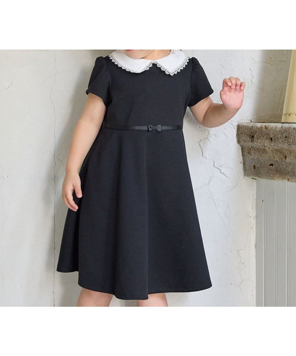 【エニィ/ANY / KIDS】の襟付きワンピース インテリア・キッズ・メンズ・レディースファッション・服の通販 founy(ファニー) ファッション Fashion キッズファッション Fashion for Kids ワンピース Dresses ポケット Pocket, Pocket Detail リボン Ribbon, Bow エレガント 上品 Elegant 夏 Summer 春 Spring S/S・春夏 SS, Spring/Summer, Warm Season ブラック|ID: prp329100004539474 ipo3291000000034209986