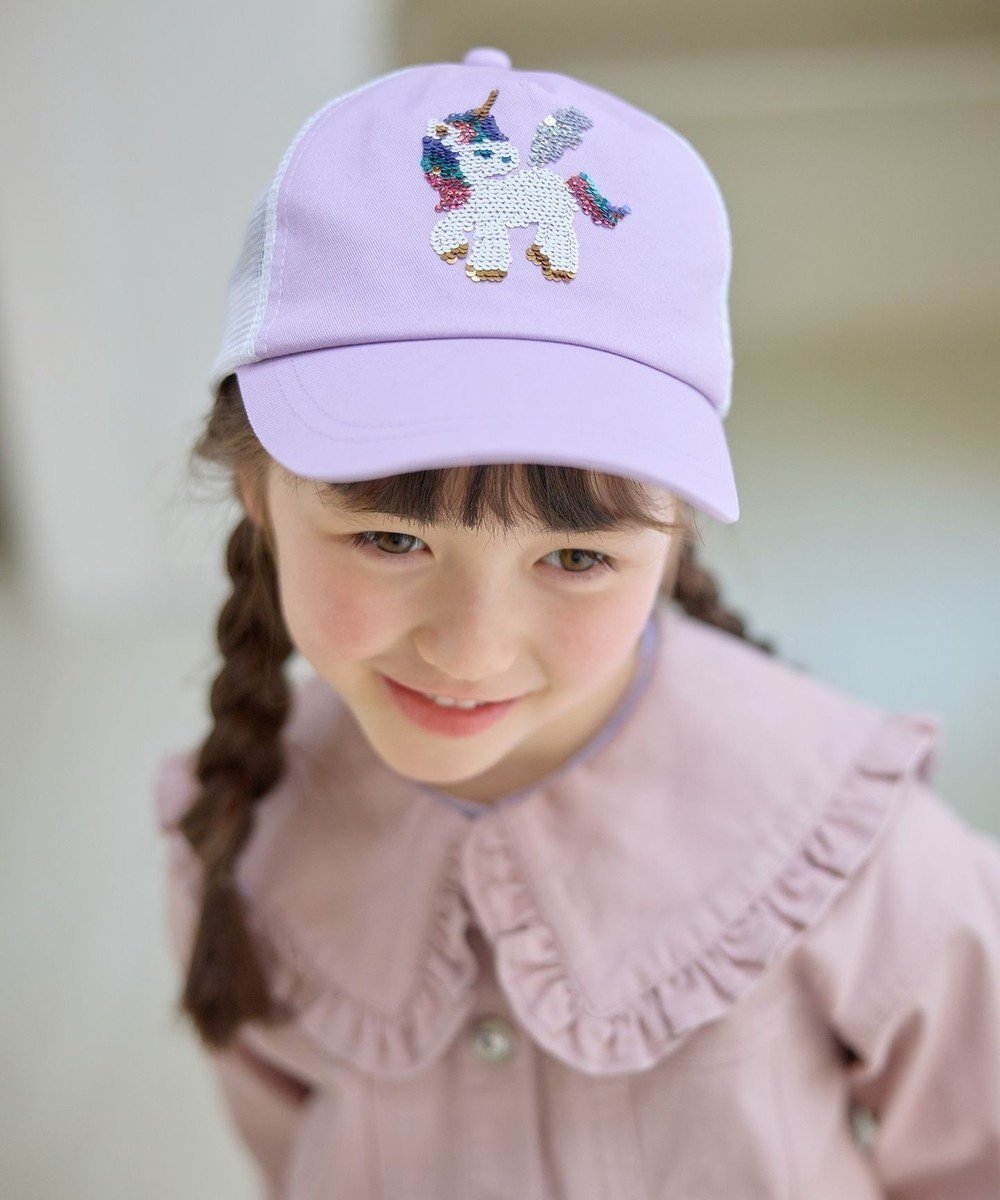【エニファム/any FAM / KIDS】のスパンコール メッシュ キャップ 人気、トレンドファッション・服の通販 founy(ファニー) 　ファッション　Fashion　キッズファッション　KIDS　洗える　Washable　キャップ　Cap　スパンコール　Sequins　スマホ　Smartphone　人気　Popularity　長袖　Long Sleeve　半袖　Short Sleeve　帽子　Hat　メッシュ　Mesh　モチーフ　Motif　再入荷　Restock/Back In Stock/Re Arrival　夏　Summer　 other-1|ID: prp329100004539475 ipo3291000000032166554