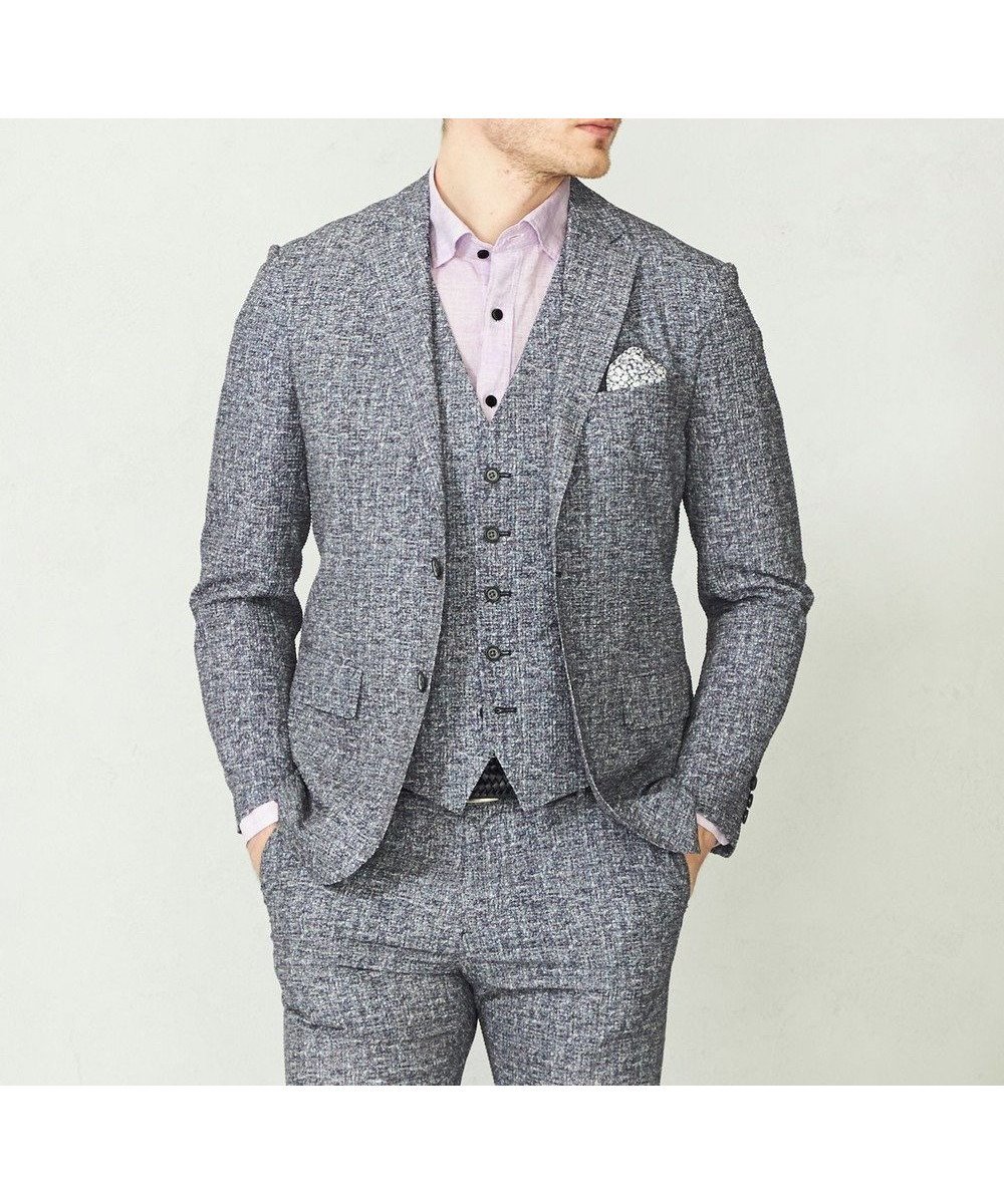 【ジョセフ アブード/JOSEPH ABBOUD / MEN】の【イージーケア・多機能】人気 ライトウェーブ ジャケット インテリア・キッズ・メンズ・レディースファッション・服の通販 founy(ファニー) 　ファッション　Fashion　メンズファッション　MEN　アウター　Coats Outerwear/Men　テーラードジャケット　Tailored Jackets　ウォッシャブル　Washable　春　Spring　吸水　Water Absorption　抗菌　Antibacterial　軽量　Lightweight　サッカー　Soccer　ジャケット　Jacket　スタイリッシュ　Stylish　ストレッチ　Stretch　スマート　Smart　スラックス　Slacks　セットアップ　Set Up　チェック　Check　デニム　Denim　人気　Popularity　ベスト　Vest　ポケット　Pocket　リラックス　Relax　S/S・春夏　Ss・Spring/Summer　夏　Summer　エレガント 上品　Elegant　ビジネス 仕事 通勤　Business　グレー系|ID: prp329100004539494 ipo3291000000032125657