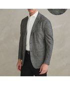 【五大陸/gotairiku / MEN】の新柄【吸水速乾/ウォッシャブル】ノルマンディーリネン カーディガンジャケット_グレンチェック柄 ブラック系4|ID: prp329100004539496 ipo3291000000032074920