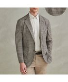 【五大陸/gotairiku / MEN】の新柄【吸水速乾/ウォッシャブル】ノルマンディーリネン カーディガンジャケット_グレンチェック柄 ブラウン系4|ID: prp329100004539496 ipo3291000000032074921