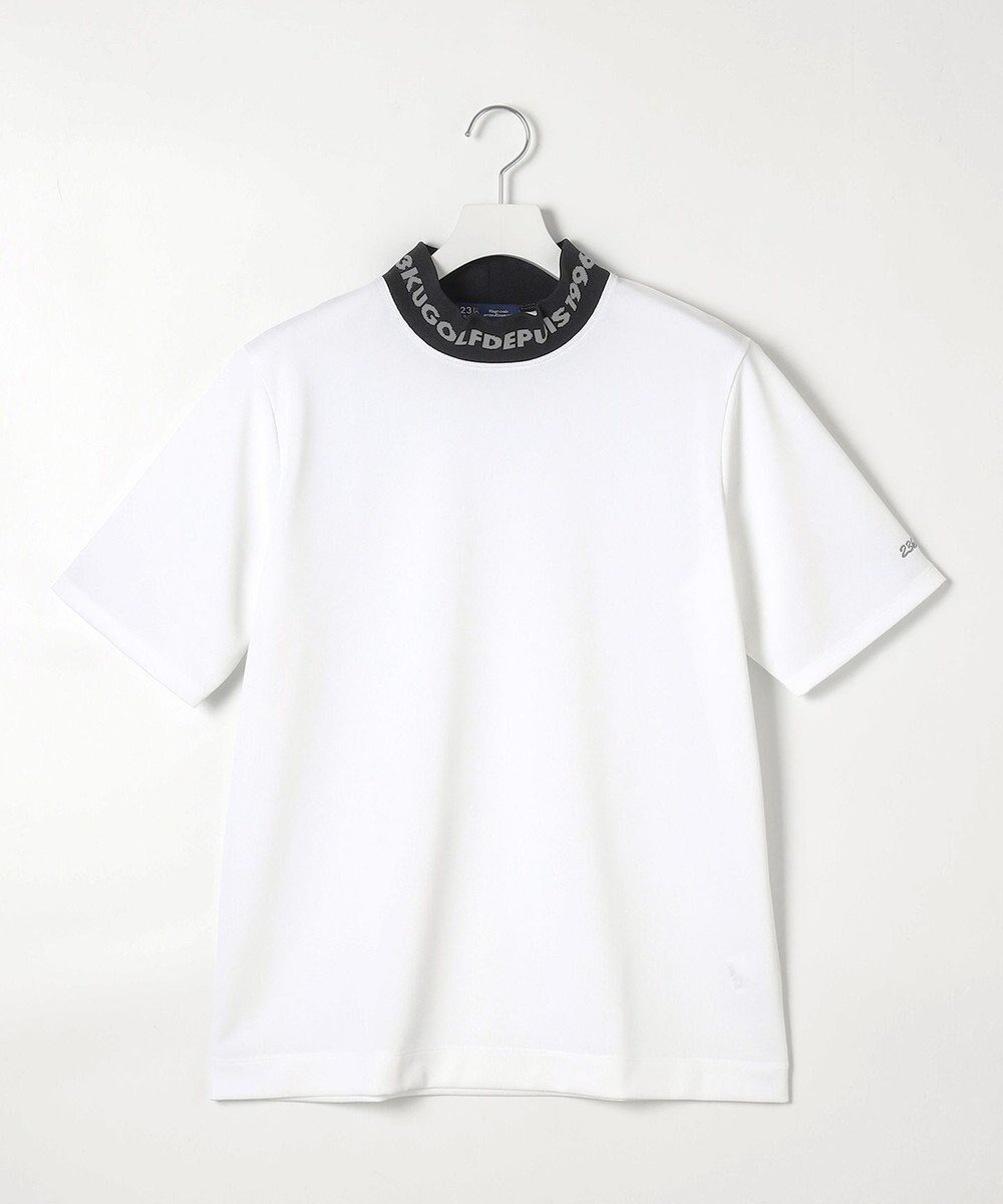 【23区 ゴルフ/23区GOLF / MEN】の【WEB限定】【MEN】【吸水速乾/UVケア】襟ロゴ モックネックシャツ インテリア・キッズ・メンズ・レディースファッション・服の通販 founy(ファニー) 　ファッション　Fashion　メンズファッション　Men's Style Online　トップス・カットソー　Tops/Tshirt/Men　シャツ　Shirts　カットソー　Cut And Sew　ベーシック　Basic　吸水　Water Absorption　夏　Summer　春　Spring　S/S・春夏　Ss・Spring/Summer　ホワイト系|ID: prp329100004539508 ipo3291000000032675226