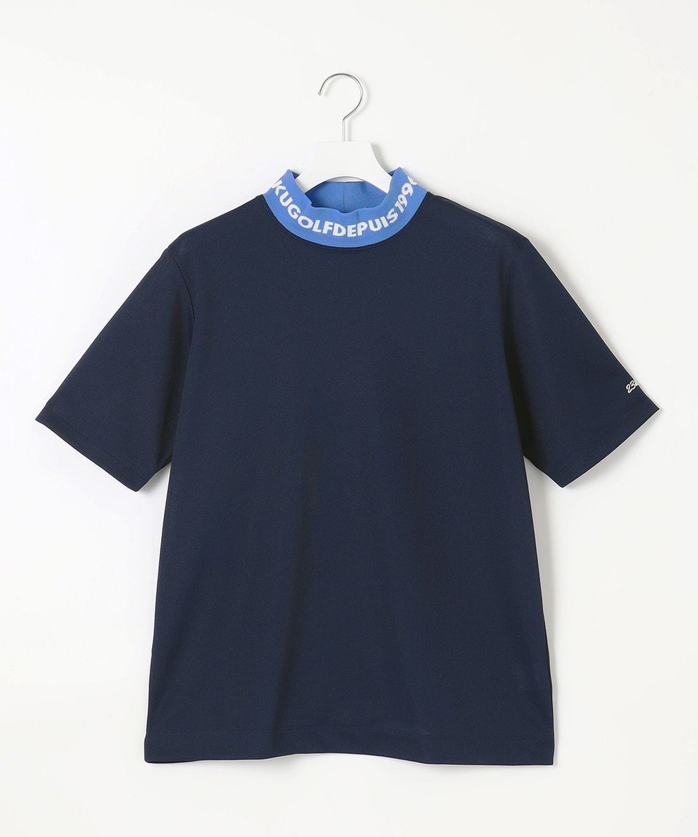 【23区 ゴルフ/23区GOLF / MEN】の【WEB限定】【MEN】【吸水速乾/UVケア】襟ロゴ モックネックシャツ インテリア・キッズ・メンズ・レディースファッション・服の通販 founy(ファニー) 　ファッション　Fashion　メンズファッション　Men's Style Online　トップス・カットソー　Tops/Tshirt/Men　シャツ　Shirts　カットソー　Cut And Sew　ベーシック　Basic　吸水　Water Absorption　夏　Summer　春　Spring　S/S・春夏　Ss・Spring/Summer　ネイビー系|ID: prp329100004539508 ipo3291000000032675228