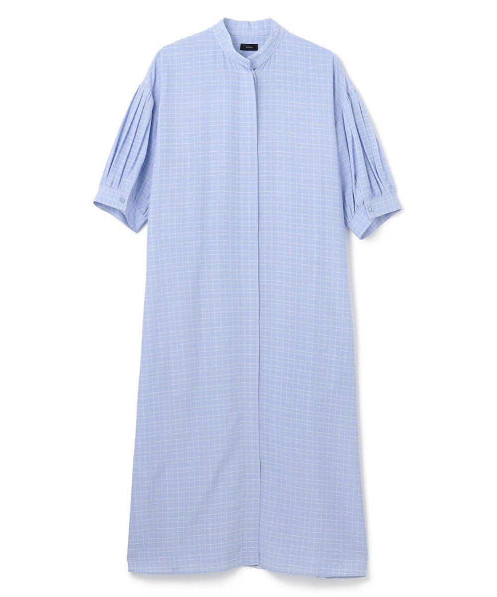 【ジョゼフ/JOSEPH】の【洗える】アクロスプリント ドレス インテリア・キッズ・メンズ・レディースファッション・服の通販 founy(ファニー) 　ファッション　Fashion　レディースファッション　Fashion for Women　ワンピース　Dresses　フォーマル・パーティードレス・結婚式用ドレス　Elegant & Casual Dresses　シルク　Silk, 100% Silk　ドレス　Dress, One-Piece　ドレープ　Drape, Draping Fabric　バルーン　Balloon, Balloon Silhouette　フェミニン　Feminine, Girly　プリント　Print, Printed Pattern　ポケット　Pocket, Pocket Detail　エレガント 上品　Elegant　半袖　Short Sleeve, Half Sleeve　夏　Summer　春　Spring　S/S・春夏　SS, Spring/Summer, Warm Season　洗える　Machine Washable　Sky blue|ID: prp329100004539522 ipo3291000000033688532