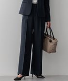 【23区/NIJYUSANKU】の【セットアップ対応/洗える】ウールライクカルゼ ワイド パンツ ネイビー系|ID: prp329100004539525 ipo3291000000032645049