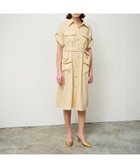 【グレース コンチネンタル/GRACE CONTINENTAL】のリネンタッチサファリドレス ベージュ|ID: prp329100004539539 ipo3291000000033291311