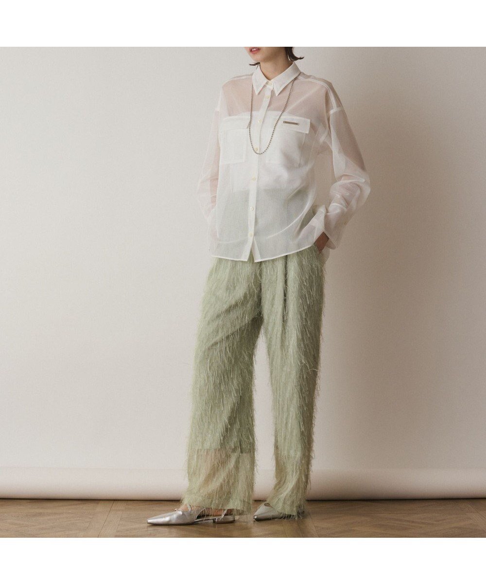【グレース コンチネンタル/GRACE CONTINENTAL】のメッシュオーバーシャツ 人気、トレンドファッション・服の通販 founy(ファニー) 　ファッション　Fashion　レディースファッション　Fashion for Women　トップス・カットソー　Cut & Sew Tops　シャツ・ブラウス・オフィスカジュアル　Elegant Blouses & Button-Ups　カフス　Cuff Design　シアー　Sheer, See-Through　プレート　Plate, Dish　ポケット　Pocket, Pocket Detail　メタル　Metal, Metal Parts　メッシュ　Mesh, Net Fabric　夏　Summer　春　Spring　S/S・春夏　SS, Spring/Summer, Warm Season　 other-1|ID: prp329100004539548 ipo3291000000032746130