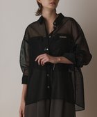 【グレース コンチネンタル/GRACE CONTINENTAL】のメッシュオーバーシャツ ブラック|ID: prp329100004539548 ipo3291000000032746133