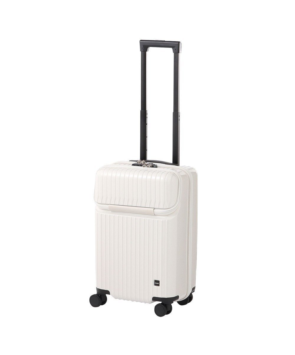 【エースバッグズアンドラゲッジ/ACE BAGS & LUGGAGE】のACE タッシェ スーツケース ストッパー機能 2~3泊 機内持ち込み 06536 エース インテリア・キッズ・メンズ・レディースファッション・服の通販 founy(ファニー) 　ファッション　Fashion　レディースファッション　WOMEN　スーツ　Suits　フロント　Front　ポケット　Pocket　旅行　Travel　スーツケース キャリーケース　Suitcase　ビジネス 仕事 通勤　Business　ホワイト|ID: prp329100004539557 ipo3291000000032125796