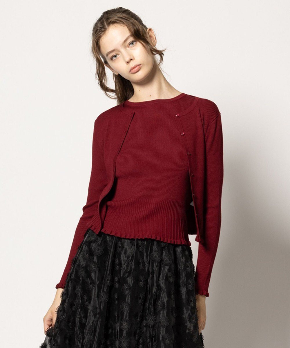 【トッカ/TOCCA】の【洗える】RESONATE カーディガン インテリア・キッズ・メンズ・レディースファッション・服の通販 founy(ファニー) 　ファッション　Fashion　レディースファッション　Fashion for Women　トップス・カットソー　Cut & Sew Tops　カーディガン・羽織り　Layered Style Cardigans　カーディガン　Cardigan, Knitwear　洗える　Machine Washable　A/W・秋冬　Autumn/Winter　ボルドー系|ID: prp329100004539569 ipo3291000000033542138