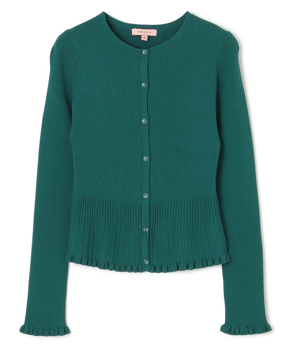 【トッカ/TOCCA】の【洗える】RESONATE カーディガン インテリア・キッズ・メンズ・レディースファッション・服の通販 founy(ファニー) ファッション Fashion レディースファッション Fashion for Women トップス・カットソー Cut & Sew Tops カーディガン・羽織り Layered Style Cardigans おすすめ Recommended / Our Picks アンサンブル Ensemble Set カーディガン Cardigan, Knitwear ストレッチ Stretch, Stretchy Fabric ドレス Dress, One-Piece フリル Frill, Ruffle ランダム Random, Irregular エレガント 上品 Elegant 洗える Machine Washable A/W・秋冬 Autumn/Winter 羽織 Haori, Light Jacket ダークグリーン系|ID: prp329100004539569 ipo3291000000034245237