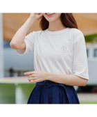 【ティアクラッセ/Tiaclasse】の【洗える】刺繍ロゴカットソーTシャツ アイボリー|ID: prp329100004539584 ipo3291000000032075743