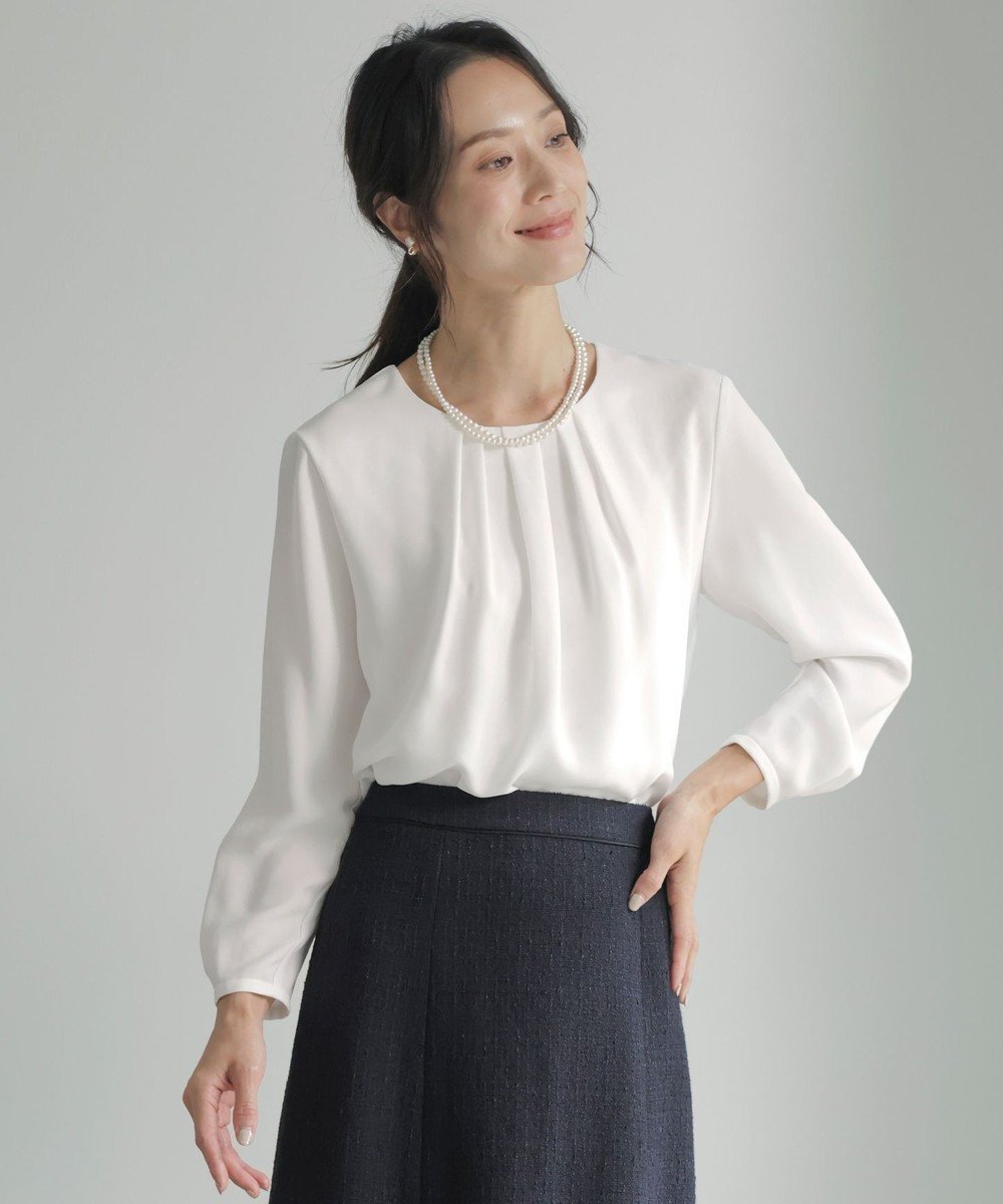 【ジェイ プレス/J.PRESS】のプルエラツイル レイヤード カットソー インテリア・キッズ・メンズ・レディースファッション・服の通販 founy(ファニー) 　ファッション　Fashion　レディースファッション　Ladies' Fashion Online　トップス・カットソー　Tops/Tshirt　シャツ/ブラウス　Shirts/Blouses　ロング / Tシャツ　T-Shirts　カットソー　Cut and Sewn　インナー　Inner　エレガント 上品　Elegant　カットソー　Cut And Sew　シルク　Silk　ジャケット　Jacket　ジャージ　Jersey　ストレッチ　Stretch　ツイル　Twill　無地　Plain Color　A/W・秋冬　Aw・Autumn/Winter・Fw・Fall-Winter　セレモニー　Ceremony　ホワイト系|ID: prp329100004539595 ipo3291000000032548023