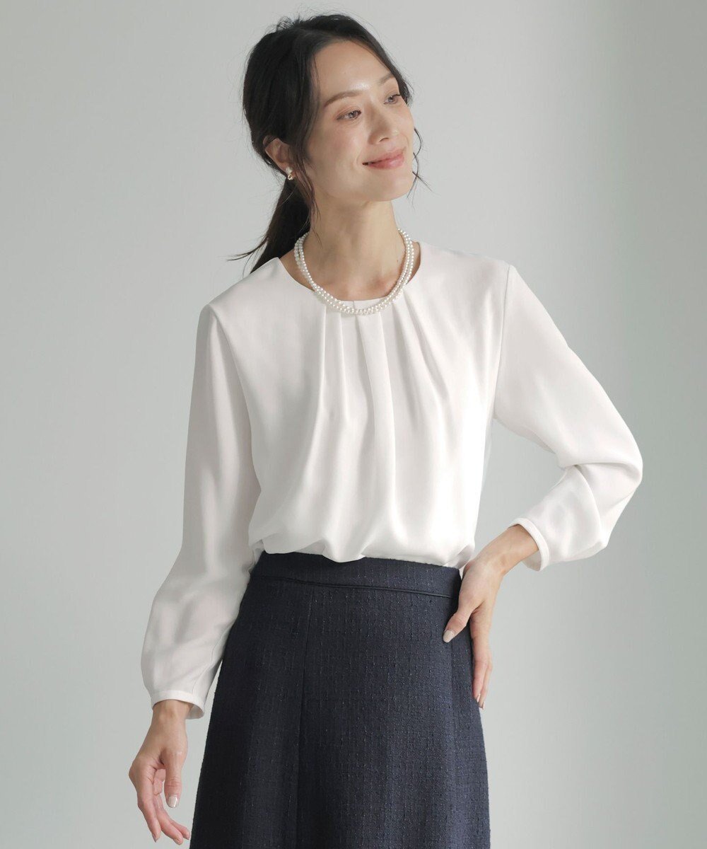 【ジェイ プレス/J.PRESS】のプルエラツイル レイヤード カットソー 人気、トレンドファッション・服の通販 founy(ファニー) 　ファッション　Fashion　レディースファッション　Fashion for Women　トップス・カットソー　Cut & Sew Tops　シャツ・ブラウス・オフィスカジュアル　Elegant Blouses & Button-Ups　ロングTシャツ・Tシャツ　Longline T-Shirts & Tees　カットソー・ベーシックTシャツ　Cut-and-Sewn Tops / Stretch Tees & Basics　インナー　Innerwear　エレガント 上品　Elegant　カットソー　Cut and Sewn Top　シルク　Silk, 100% Silk　ジャケット　Jacket, Outerwear　ストレッチ　Stretch, Stretchy Fabric　ツイル　Twist, Twisted Detail　無地　Plain, Solid Color　A/W・秋冬　Autumn/Winter　セレモニー　Ceremony　 other-1|ID: prp329100004539595 ipo3291000000033641447