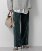 【23区/NIJYUSANKU】の【洗える】23区DENIM ベルベットストレッチ ワイドパンツ [WEB限定]ダークグリーン系|ID: prp329100004539598 ipo3291000000032075838