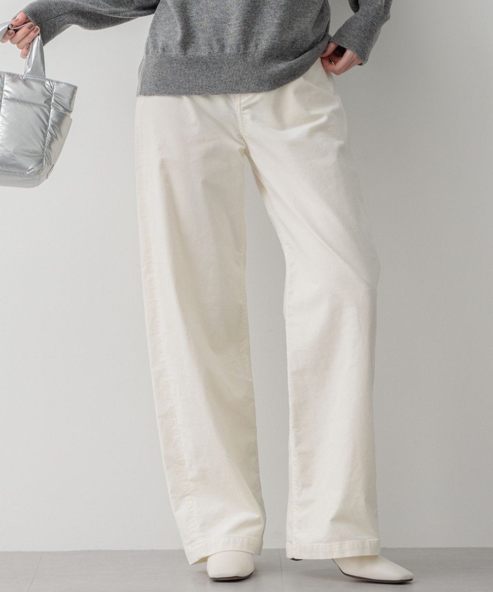 【23区/NIJYUSANKU】の【洗える】23区DENIM ベルベットストレッチ ワイドパンツ インテリア・キッズ・メンズ・レディースファッション・服の通販 founy(ファニー) 　ファッション　Fashion　レディースファッション　WOMEN　パンツ　Pants　洗える　Washable　カシミヤ　Cashmere　シルク　Silk　ストレッチ　Stretch　ストレート　Straight　スーピマ　Supima　デニム　Denim　トレンド　Trend　定番　Standard　バランス　Balance　ベルベット　Velvet　ボーイズ　Boys　ワイド　Wide　A/W・秋冬　Aw・Autumn/Winter・Fw・Fall-Winter　冬　Winter　2024年　2024　2024-2025秋冬・A/W　Aw/Autumn/Winter/Fw/Fall/2024-2025　ホワイト系|ID: prp329100004539598 ipo3291000000032226130