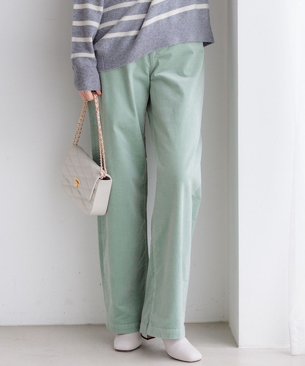 【23区/NIJYUSANKU】の【洗える】23区DENIM ベルベットストレッチ ワイドパンツ インテリア・キッズ・メンズ・レディースファッション・服の通販 founy(ファニー) ファッション Fashion レディースファッション Fashion for Women パンツ Pants & Trousers 洗える Machine Washable シルク Silk, 100% Silk ストレッチ Stretch, Stretchy Fabric ストレート Straight, Straight Cut スーピマ Supima, Premium Cotton デニム Denim, Jeans Material トレンド Trend, Trending Now 定番 Standard, Basic Item バランス Balance, Style Balance ベルベット Velvet, Velvety ボーイズ Boyish, Boy Style ワイド Wide, Wide Fit A/W・秋冬 Autumn/Winter 冬 Winter / This Winter 2024年 2024 2024-2025秋冬・A/W Autumn/Winter 2024–25 AW24–25 ミント系|ID: prp329100004539598 ipo3291000000036255378