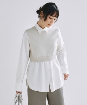 【アイシービー/iCB】の【2WAY・洗える】シャツクロスコンビニットプルオーバー 人気、トレンドファッション・服の通販 founy(ファニー) ファッション Fashion レディースファッション Fashion for Women トップス・カットソー Cut & Sew Tops ニット Knit Tops & Sweaters シャツ・ブラウス・オフィスカジュアル Elegant Blouses & Button-Ups カジュアルプルオーバー・ニットトップス Pullovers & Knit Tops / Casual Pullovers インナー Innerwear 春 Spring 洗える Machine Washable ギャザー Gathered, Ruffled コンパクト Compact, Small Size ジャケット Jacket, Outerwear スタイリッシュ Stylish, Fashionable セーター Sweater, Knitwear ダブル Double, Double-Breasted ツイル Twist, Twisted Detail トレンド Trend, Trending Now ドッキング Docking, Mixed Material 人気 Popular, Best Seller ベスト Vest, Waistcoat ミラノリブ Milano Rib, Milano Stitch S/S・春夏 SS, Spring/Summer, Warm Season 夏 Summer 2025年 2025 2025春夏・S/S Spring/Summer 2025 SS25 |ID:prp329100004539609