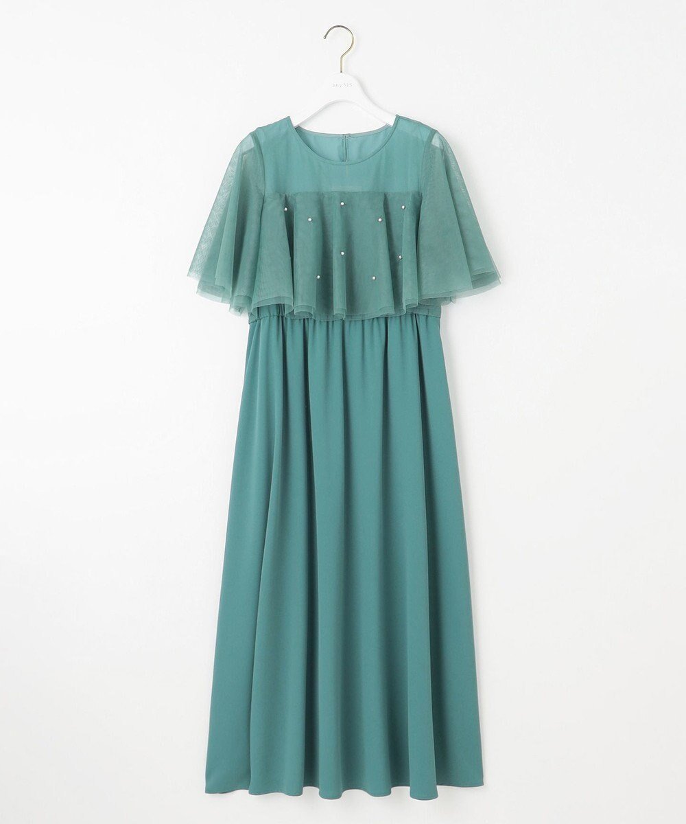 【エニィ スィス/any SiS】の【Lily Calin】ラッフルチュールフェイクパール ドレス 人気、トレンドファッション・服の通販 founy(ファニー) 　ファッション　Fashion　レディースファッション　WOMEN　ワンピース　Dress　ドレス　Party Dresses　ウォッシャブル　Washable　春　Spring　カーディガン　Cardigan　クロップド　Cropped　コンビ　Combination　シフォン　Chiffon　ジャケット　Jacket　ジョーゼット　Georgette　ストレッチ　Stretch　チュール　Tulle　ドッキング　Docking　ドレス　Dress　パール　Pearl　フェミニン　Feminine　ミドル　Middle　S/S・春夏　Ss・Spring/Summer　おすすめ　Recommend　夏　Summer　エレガント 上品　Elegant　NEW・新作・新着・新入荷　New Arrivals　 other-1|ID: prp329100004539611 ipo3291000000032144019