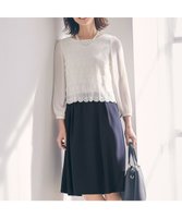 【エニィ スィス/any SiS】の【洗える】レースコンビバックサテン ワンピース 人気、トレンドファッション・服の通販 founy(ファニー) ファッション Fashion レディースファッション WOMEN ワンピース Dress アクセサリー Accessories コンビ Combination シフォン Chiffon ジャケット Jacket ドッキング Docking レース Race エレガント 上品 Elegant 再入荷 Restock/Back In Stock/Re Arrival 夏 Summer 春 Spring S/S・春夏 Ss・Spring/Summer 楽ちん Easy 洗える Washable 結婚式 Wedding Ceremony |ID:prp329100004539615