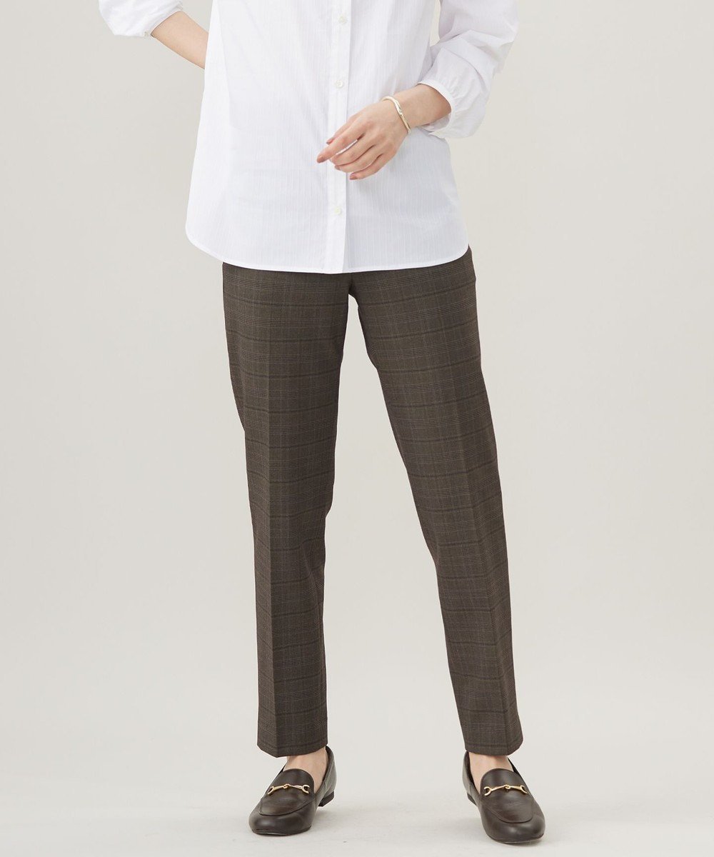 【ジェイ プレス/J.PRESS】の【洗える】T/Rアルガンシルクチェック テーパード パンツ 人気、トレンドファッション・服の通販 founy(ファニー) 　ファッション　Fashion　レディースファッション　Fashion for Women　パンツ　Pants & Trousers　洗える　Machine Washable　秋　Autumn　シルク　Silk, 100% Silk　ストレッチ　Stretch, Stretchy Fabric　センター　Center, Center Line　チェック　Check, Plaid, Tartan　テーパード　Tapered, Tapered Pants　ベーシック　Basic, Essential　無地　Plain, Solid Color　A/W・秋冬　Autumn/Winter　ビジネス 仕事 通勤　Business / Work / Commuting　 other-1|ID: prp329100004539618 ipo3291000000035636525