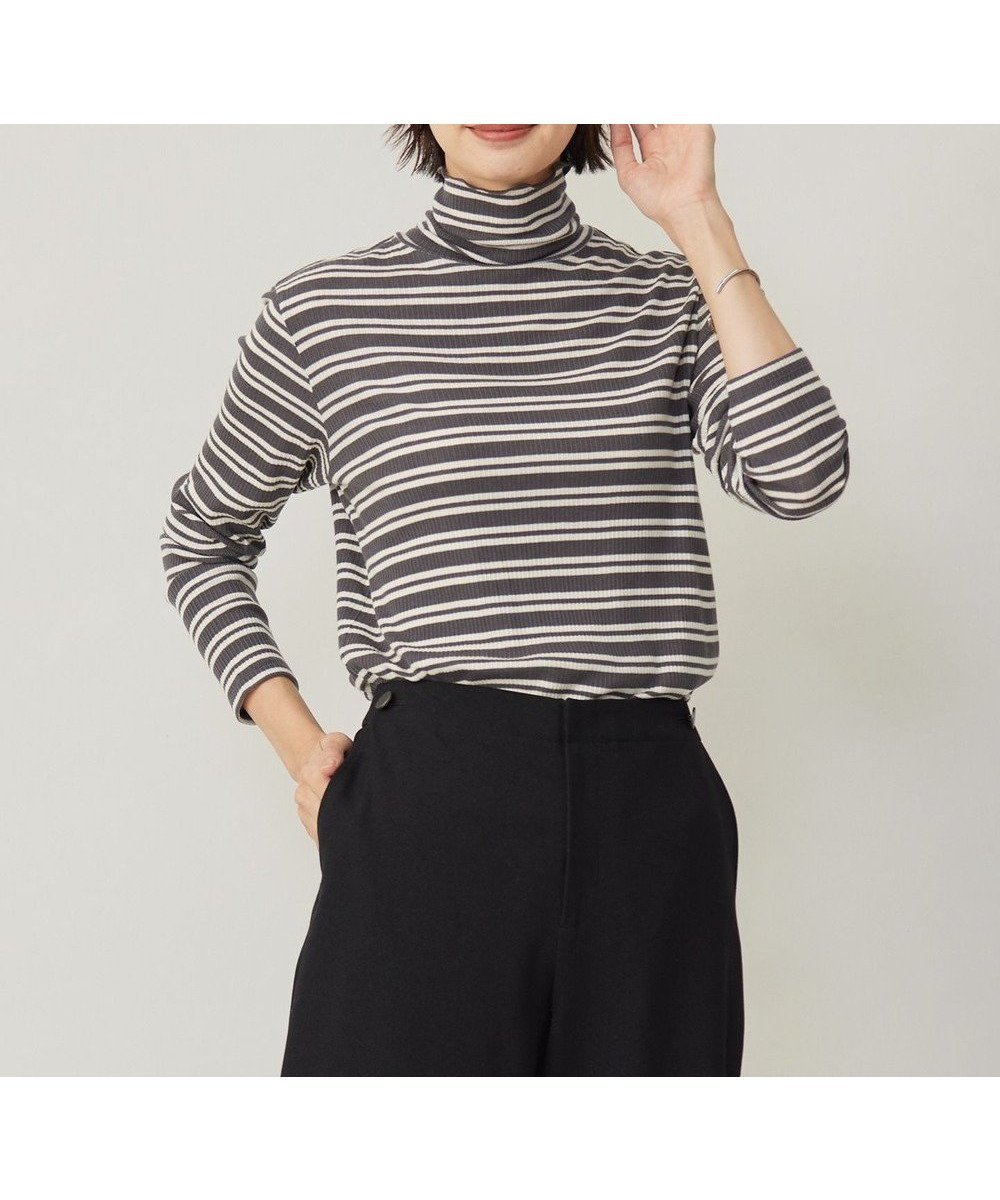【ジェイ プレス/J.PRESS】のカシミヤシルクリブタートル ボーダー カットソー 人気、トレンドファッション・服の通販 founy(ファニー) 　ファッション　Fashion　レディースファッション　WOMEN　トップス・カットソー　Tops/Tshirt　シャツ/ブラウス　Shirts/Blouses　ロング / Tシャツ　T-Shirts　カットソー　Cut and Sewn　インナー　Inner　カシミヤ　Cashmere　カットソー　Cut And Sew　シアー　Sheer　シルク　Silk　ストレッチ　Stretch　タートル　Turtle　ボーダー　Border　ラグジュアリー　Luxury　定番　Standard　A/W・秋冬　Aw・Autumn/Winter・Fw・Fall-Winter　 other-1|ID: prp329100004539620 ipo3291000000032076015