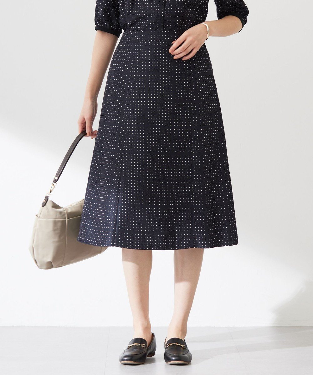 【ジェイ プレス/J.PRESS】の【洗える】ブロックドットプリント フレアー スカート 人気、トレンドファッション・服の通販 founy(ファニー) 　ファッション　Fashion　レディースファッション　Fashion for Women　スカート　Skirts　春　Spring　洗える　Machine Washable　ジャケット　Jacket, Outerwear　ドット　Polka Dot, Dot Pattern　フレアースカート　Flared Skirt, A-Line Skirt　ブロック　Block, Solid Block Pattern　ベーシック　Basic, Essential　リラックス　Relax, Relaxed Fit　S/S・春夏　SS, Spring/Summer, Warm Season　夏　Summer　エレガント 上品　Elegant　 other-1|ID: prp329100004539624 ipo3291000000032652003