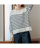 【23区/NIJYUSANKU】の【洗える】ヴィスコースストレッチ ミラノリブ ニット オフ×ブラック|ID: prp329100004539643 ipo3291000000032076138