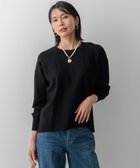 【23区/NIJYUSANKU】の【洗える】ヴィスコースストレッチ ミラノリブ ニット ブラック系|ID: prp329100004539643 ipo3291000000032076139
