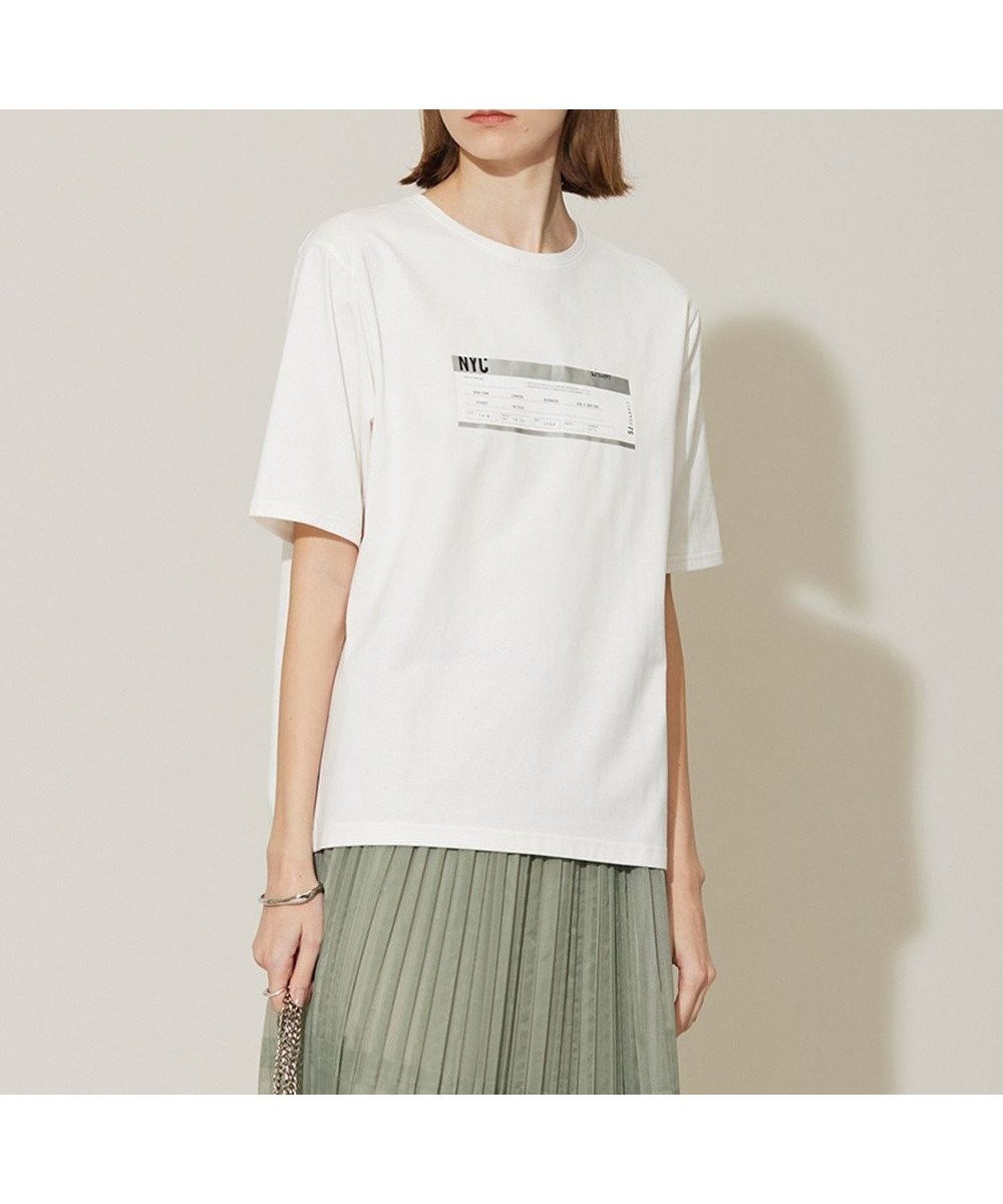 【アイシービー/iCB】の【接触冷感・UVケア・洗える】ロゴTEE カットソー インテリア・キッズ・メンズ・レディースファッション・服の通販 founy(ファニー) 　ファッション　Fashion　レディースファッション　WOMEN　トップス・カットソー　Tops/Tshirt　シャツ/ブラウス　Shirts/Blouses　ロング / Tシャツ　T-Shirts　カットソー　Cut and Sewn　春　Spring　洗える　Washable　カットソー　Cut And Sew　コンパクト　Compact　プリント　Print　ベーシック　Basic　S/S・春夏　Ss・Spring/Summer　夏　Summer　2024年　2024　2024春夏・S/S　Ss,Spring/Summer,2024　旅行　Travel　オフホワイト系|ID: prp329100004539647 ipo3291000000032148146