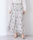 【イェッカ ヴェッカ/YECCA VECCA】のラインフラワー柄マーメイドスカート Ivory|ID: prp329100004539648 ipo3291000000032076160