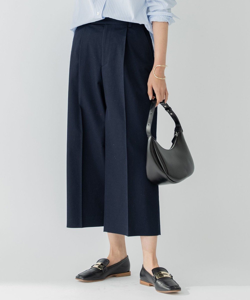 【23区/NIJYUSANKU】の【洗える】カルゼストレッチ クロップド パンツ インテリア・キッズ・メンズ・レディースファッション・服の通販 founy(ファニー) 　ファッション　Fashion　レディースファッション　WOMEN　パンツ　Pants　ヴィンテージ　Vintage　春　Spring　洗える　Washable　クロップド　Cropped　ストレッチ　Stretch　ストレート　Straight　ワイド　Wide　S/S・春夏　Ss・Spring/Summer　夏　Summer　2023春夏・S/S　Ss,Spring/Summer,2023　2023年　2023　ネイビー系|ID: prp329100004539653 ipo3291000000032147405