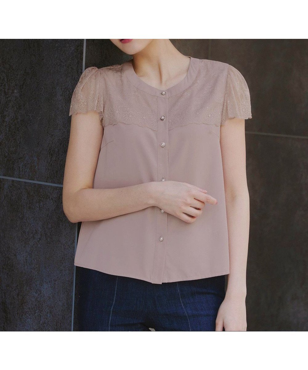 【ティアクラッセ/Tiaclasse】の【洗える】フレンチスリーブレースブラウス 人気、トレンドファッション・服の通販 founy(ファニー) 　ファッション　Fashion　レディースファッション　WOMEN　トップス・カットソー　Tops/Tshirt　シャツ/ブラウス　Shirts/Blouses　アクセサリー　Accessories　エレガント 上品　Elegant　カーディガン　Cardigan　スカラップ　Scalloped　スリーブ　Sleeve　チュニック　Tunic　フェミニン　Feminine　フラワー　Flower　フレア　Flare　フレンチ　French　ポケット　Pocket　レース　Race　再入荷　Restock/Back In Stock/Re Arrival　夏　Summer　NEW・新作・新着・新入荷　New Arrivals　春　Spring　S/S・春夏　Ss・Spring/Summer　洗える　Washable　 other-1|ID: prp329100004539822 ipo3291000000032149370