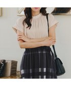 【ティアクラッセ/Tiaclasse】の【洗える】モックネックフレンチスリーブカットソーブラウス グレージュ|ID: prp329100004539877 ipo3291000000032553767