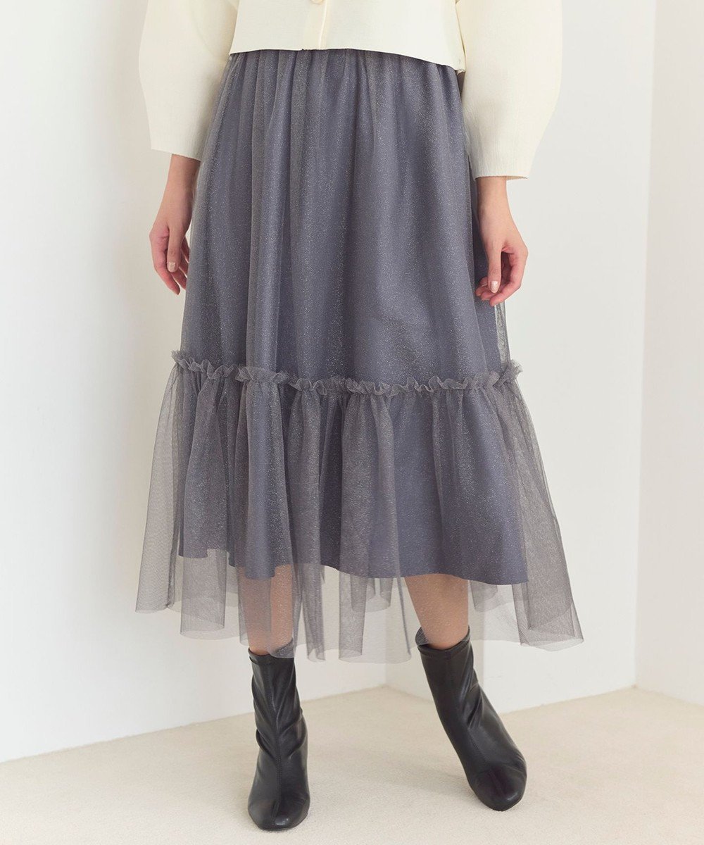 【フェルゥ/Feroux】の【洗える】ラメチュール スカート 人気、トレンドファッション・服の通販 founy(ファニー) 　ファッション　Fashion　レディースファッション　WOMEN　スカート　Skirt　チュール　Tulle　ティアードスカート　Tiered Skirt　トレンド　Trend　フェミニン　Feminine　エレガント 上品　Elegant　洗える　Washable　A/W・秋冬　Aw・Autumn/Winter・Fw・Fall-Winter　 other-1|ID: prp329100004539895 ipo3291000000032156172
