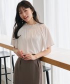 【エニィ スィス/any SiS】の【洗える】カッセンシャーリング ブラウス アイボリー系|ID: prp329100004539948 ipo3291000000032077948